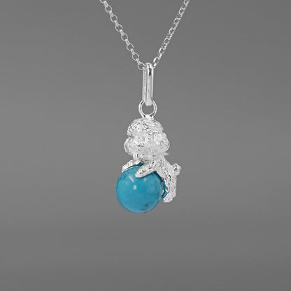 Luxyin Teddy Pearl Sterling Silver Charm