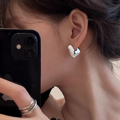 Heart Break Stud Earrings European Fashion Jewelry