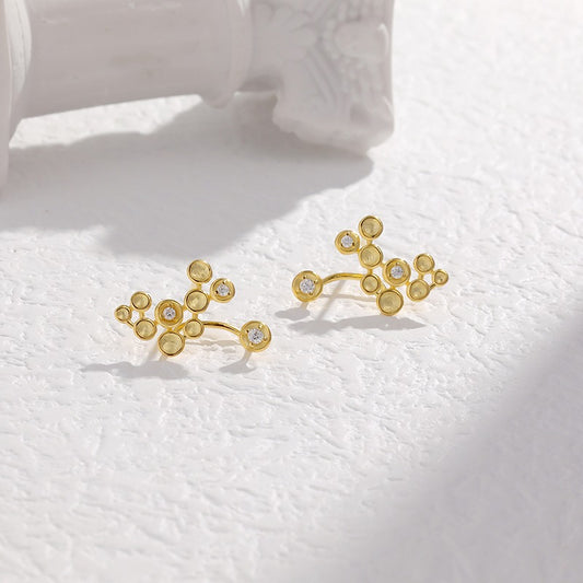 Luxyin Celestial Sparkle Studs - Sterling Silver Star Earrings ✨