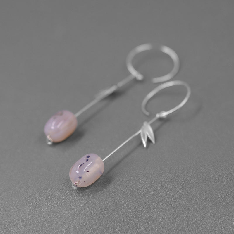Luxyin Bamboo Whisper Sterling Silver Earrings