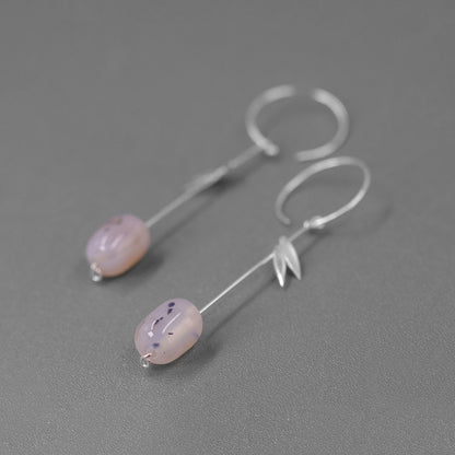 Luxyin Bamboo Whisper Sterling Silver Earrings