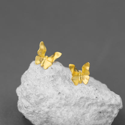 Luxyin Butterfly Whisper Sterling Silver Studs