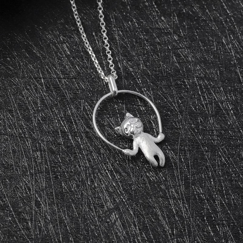 Luxyin Purrfectly Cute Sterling Silver Kitten Charm