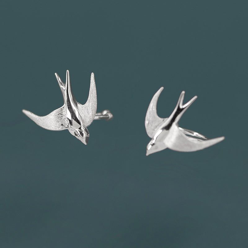 Luxyin Tiny Bird Sterling Silver Ear Cuff - No Piercing Needed!