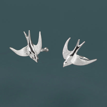 Luxyin Tiny Bird Sterling Silver Ear Cuff - No Piercing Needed!
