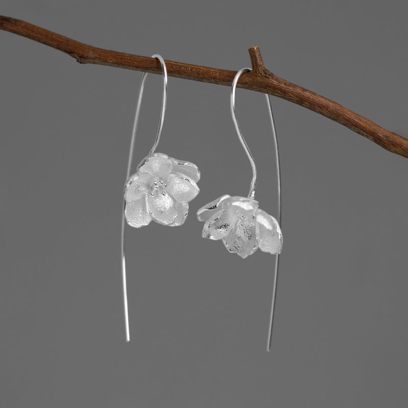Luxyin Jasmine Bloom 925 Sterling Silver Earrings