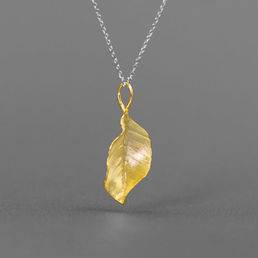 Luxyin Whispering Leaves: 925 Silver Pendant