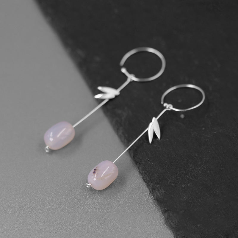 Luxyin Bamboo Whisper Sterling Silver Earrings