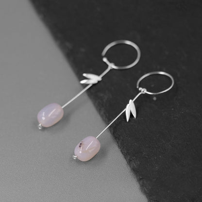 Luxyin Bamboo Whisper Sterling Silver Earrings