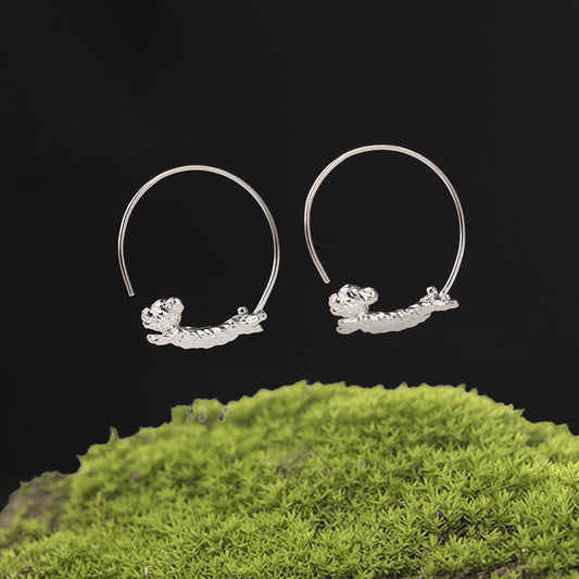 Luxyin Playful Puppy Love: Sterling Silver Teddy Dog Earrings