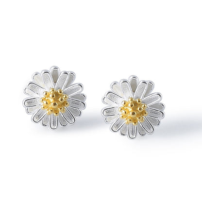 Luxyin Sterling Silver Daisy Stud Earrings 🌼