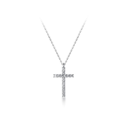 Luxyin Dazzling Cross: S925 Silver Necklace - ✨ Sparkle & Shine! ✨