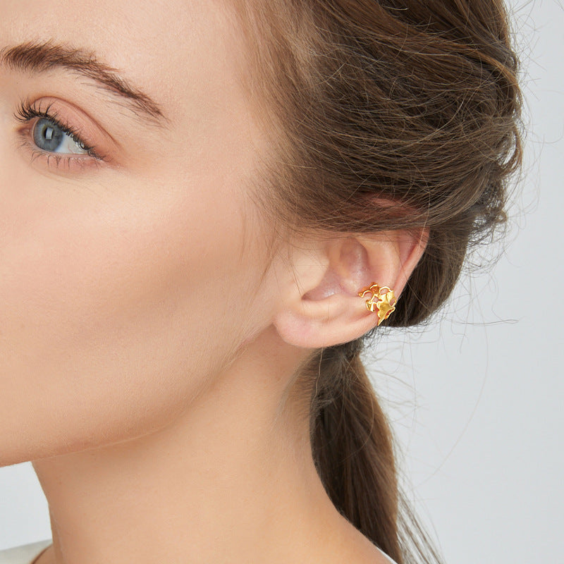 Luxyin Ginko Leaf Ear Cuff - No Piercing Needed ✨