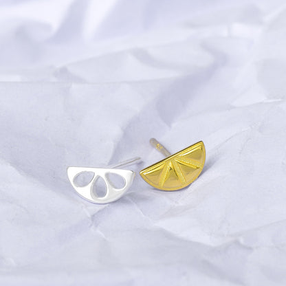 Luxyin Lemon Zest S925 Silver Stud Earrings