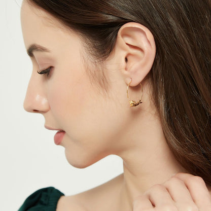 Luxyin Playful Puppy Love: Sterling Silver Teddy Dog Earrings