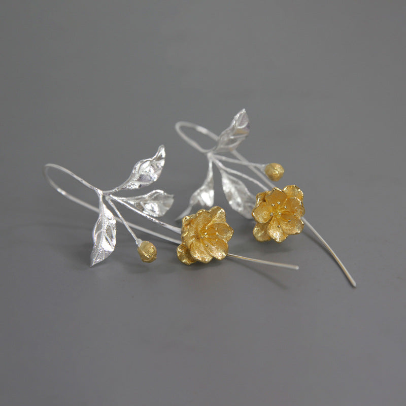 Luxyin Sea Bloom Silver Piercing Earrings