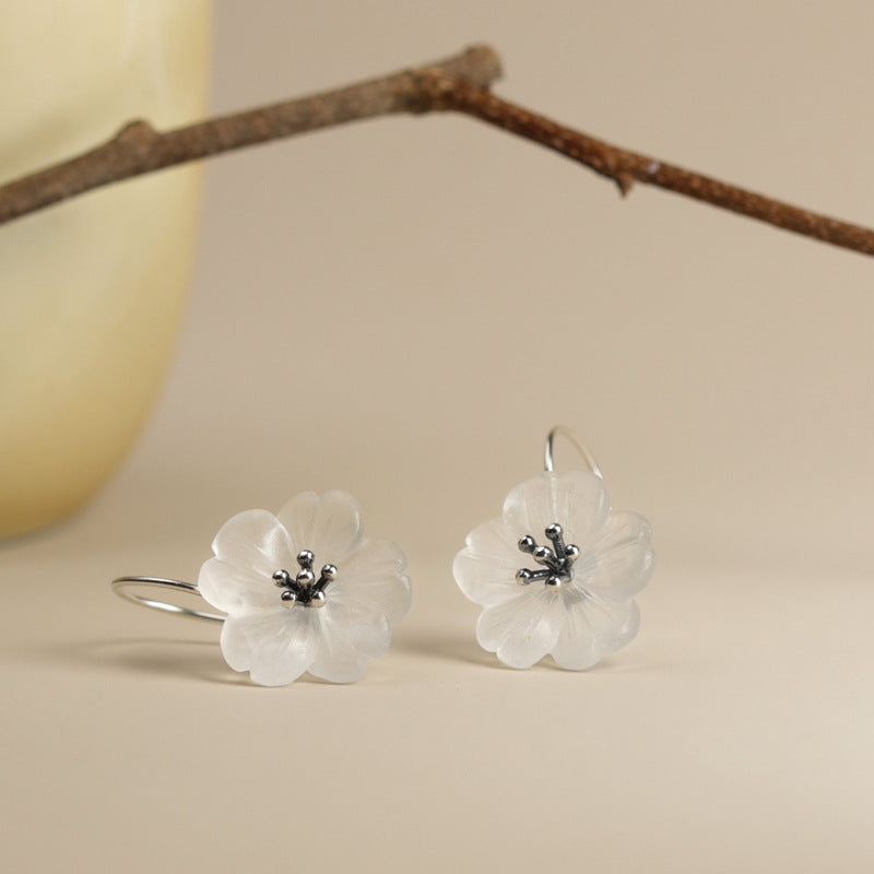 Flower in the Rain Drop Earring