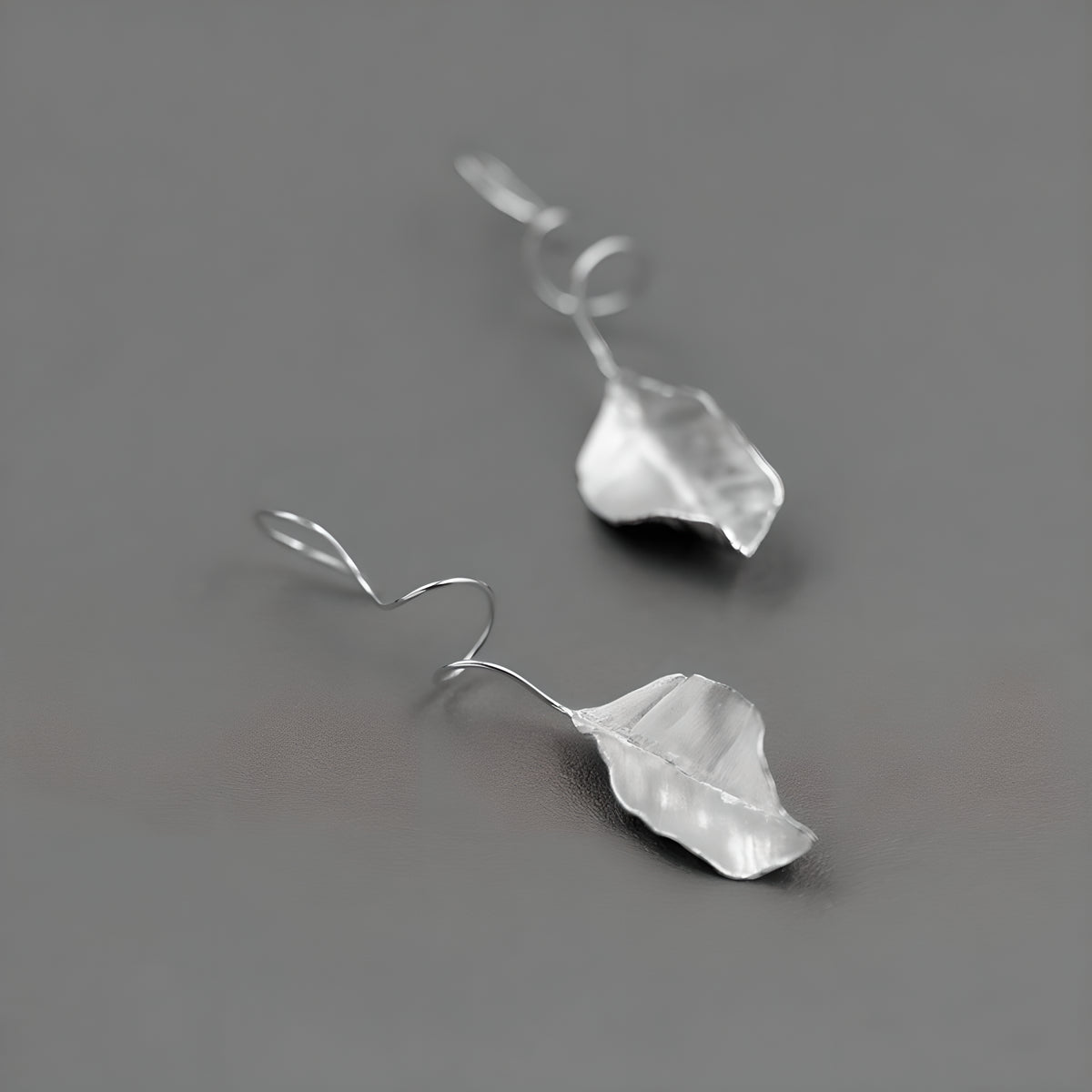 Autumn Leaf S925 Sterling Silver French Artistic Romantic Elegant Earrings