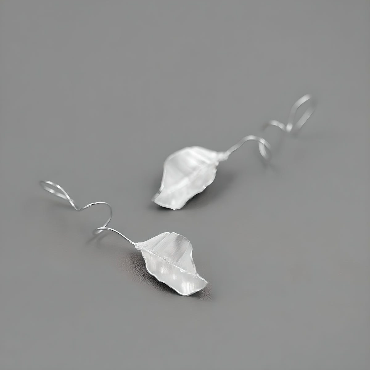 Autumn Leaf S925 Sterling Silver French Artistic Romantic Elegant Earrings