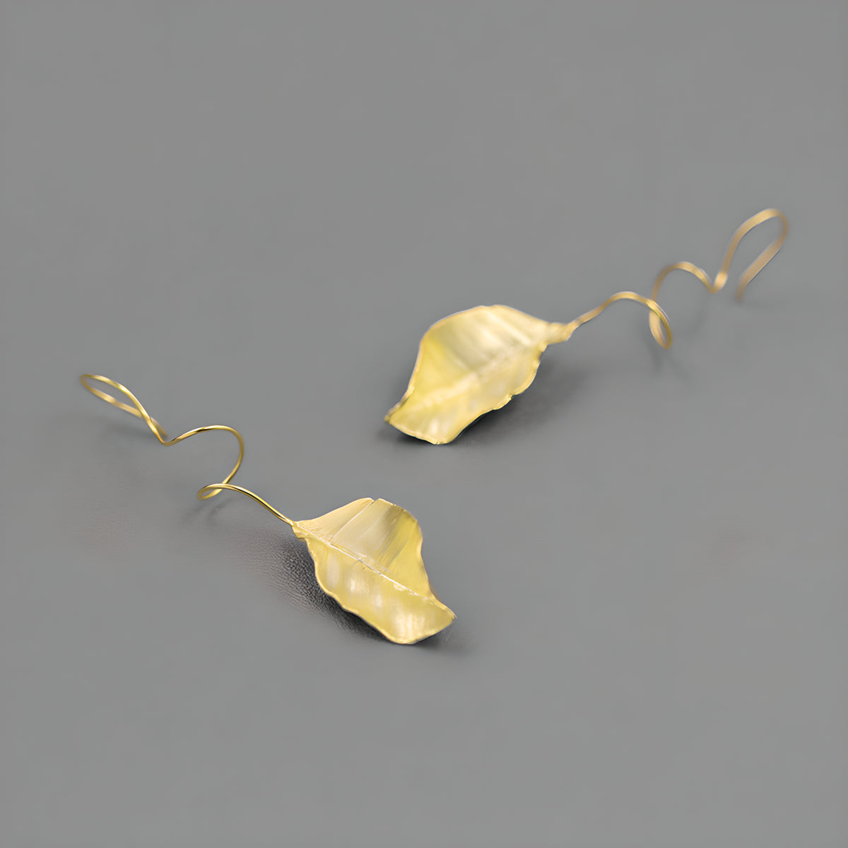 Autumn Leaf S925 Sterling Silver French Artistic Romantic Elegant Earrings