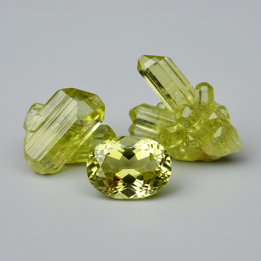 Brazilianite crystal close-up