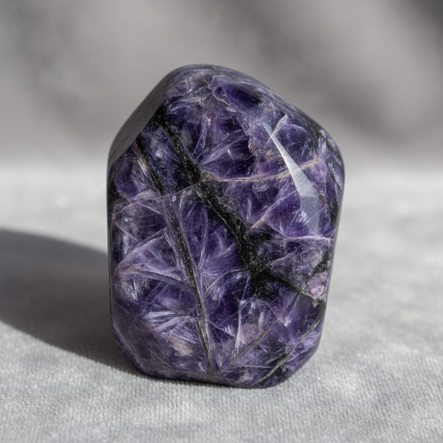 Charoite crystal close-up