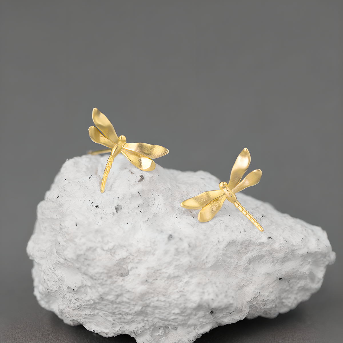 Dainty Dragonfly Stud Earrings in S925 Sterling Silver