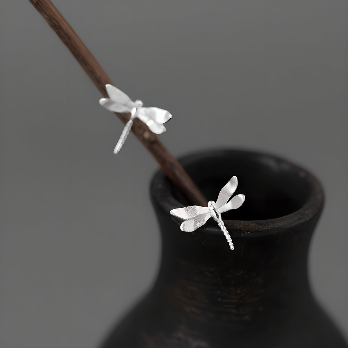 Dainty Dragonfly Stud Earrings in S925 Sterling Silver