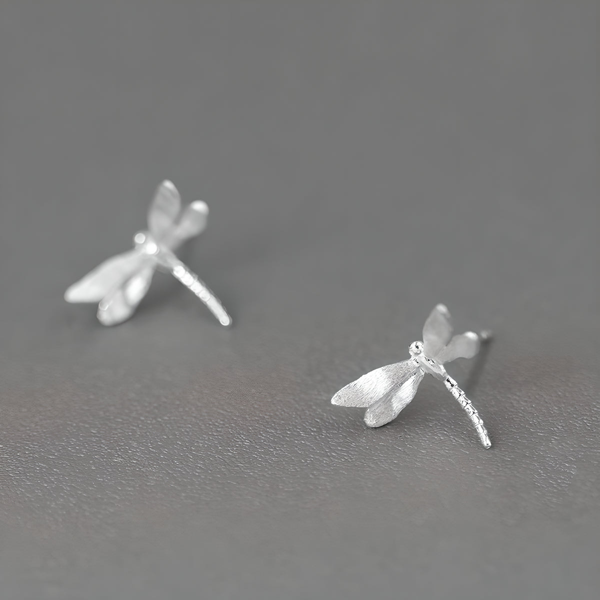 Dainty Dragonfly Stud Earrings in S925 Sterling Silver