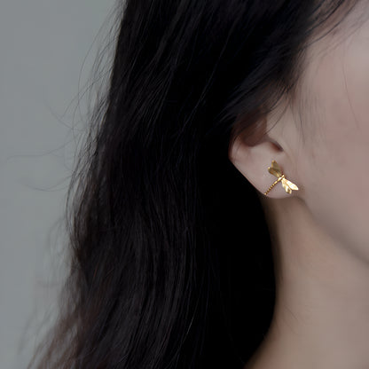 Dainty Dragonfly Stud Earrings in S925 Sterling Silver