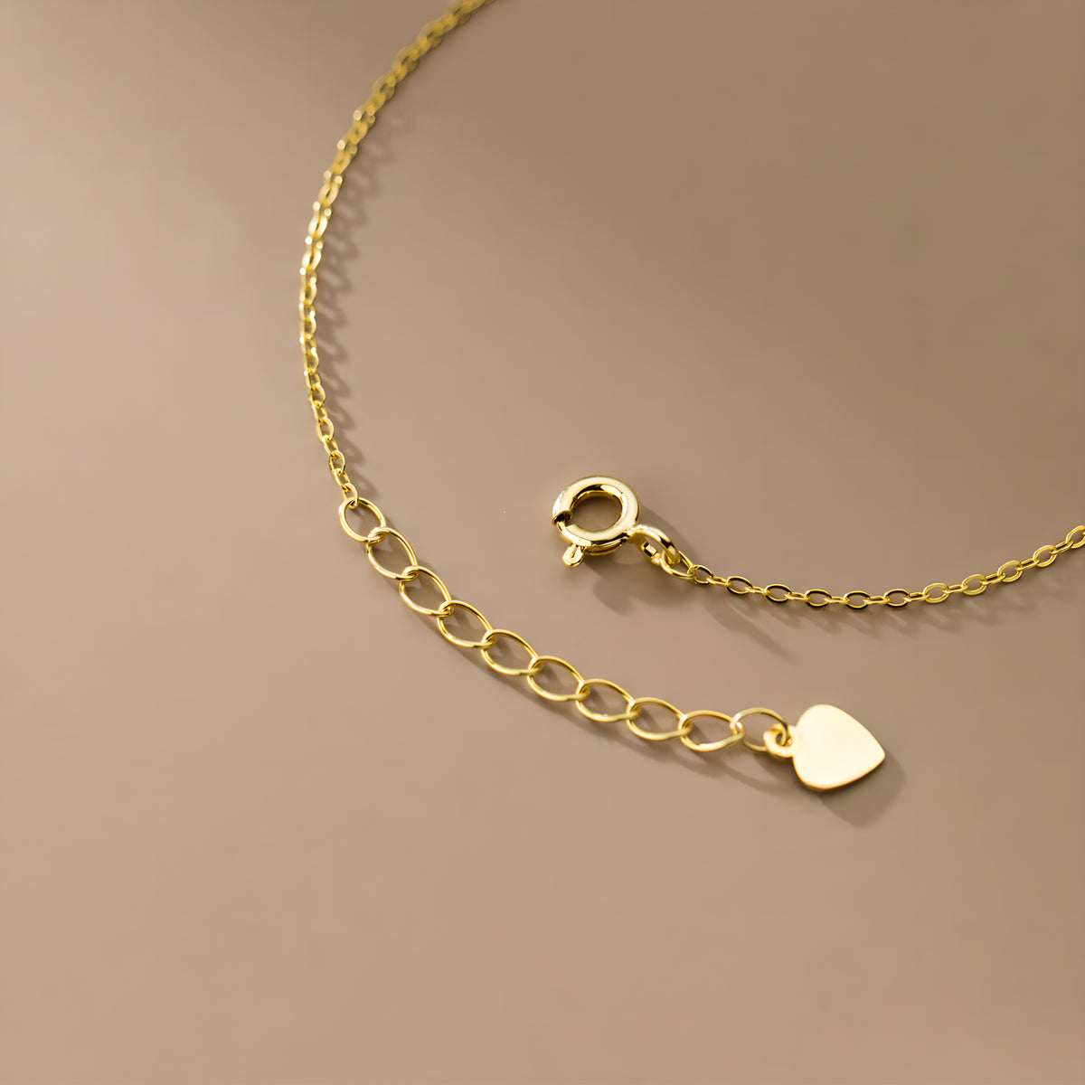 Dainty Heart Charm Bracelet in Sterling Silver