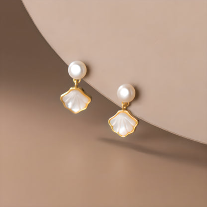 Delicate Geometric Bead Stud Earrings S925 Sterling Silver