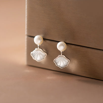 Delicate Geometric Bead Stud Earrings S925 Sterling Silver