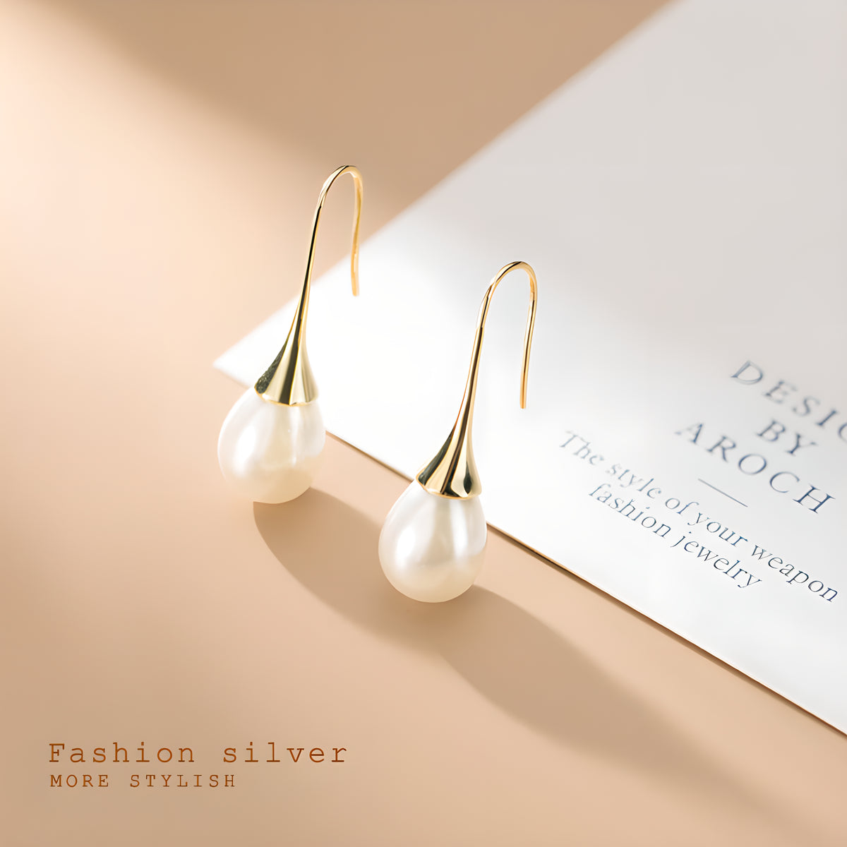 Elegant Pearl Teardrop Earrings in S925 Sterling Silver