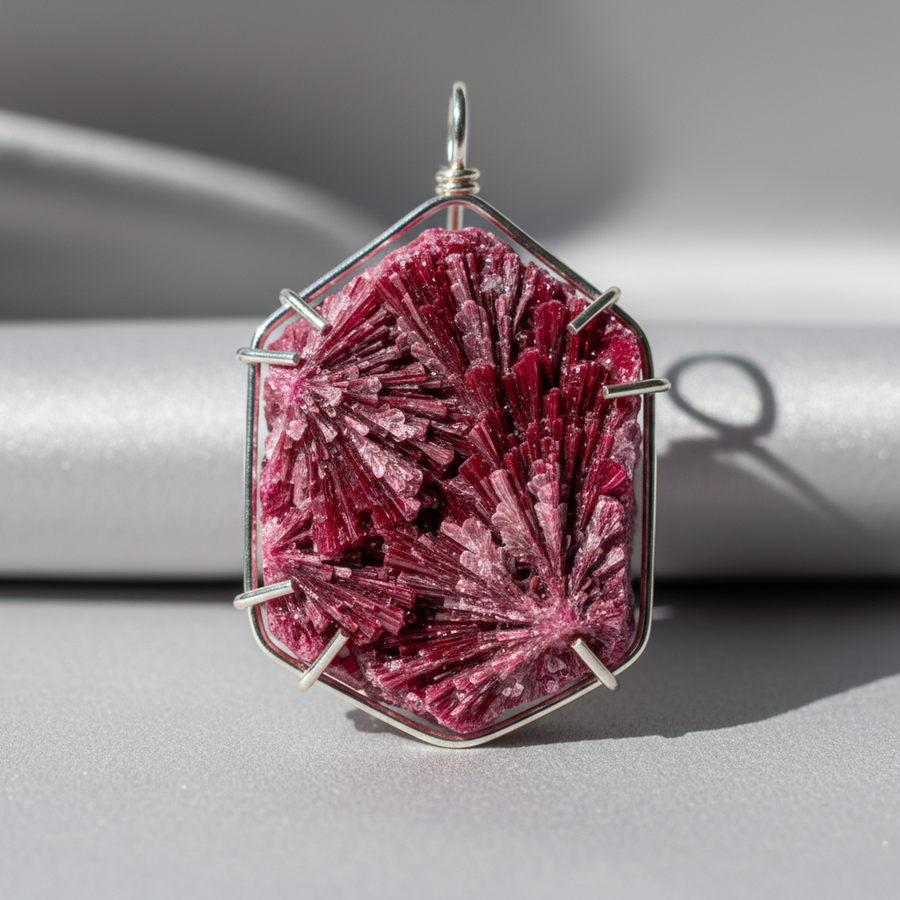 Erythrite crystal close-up