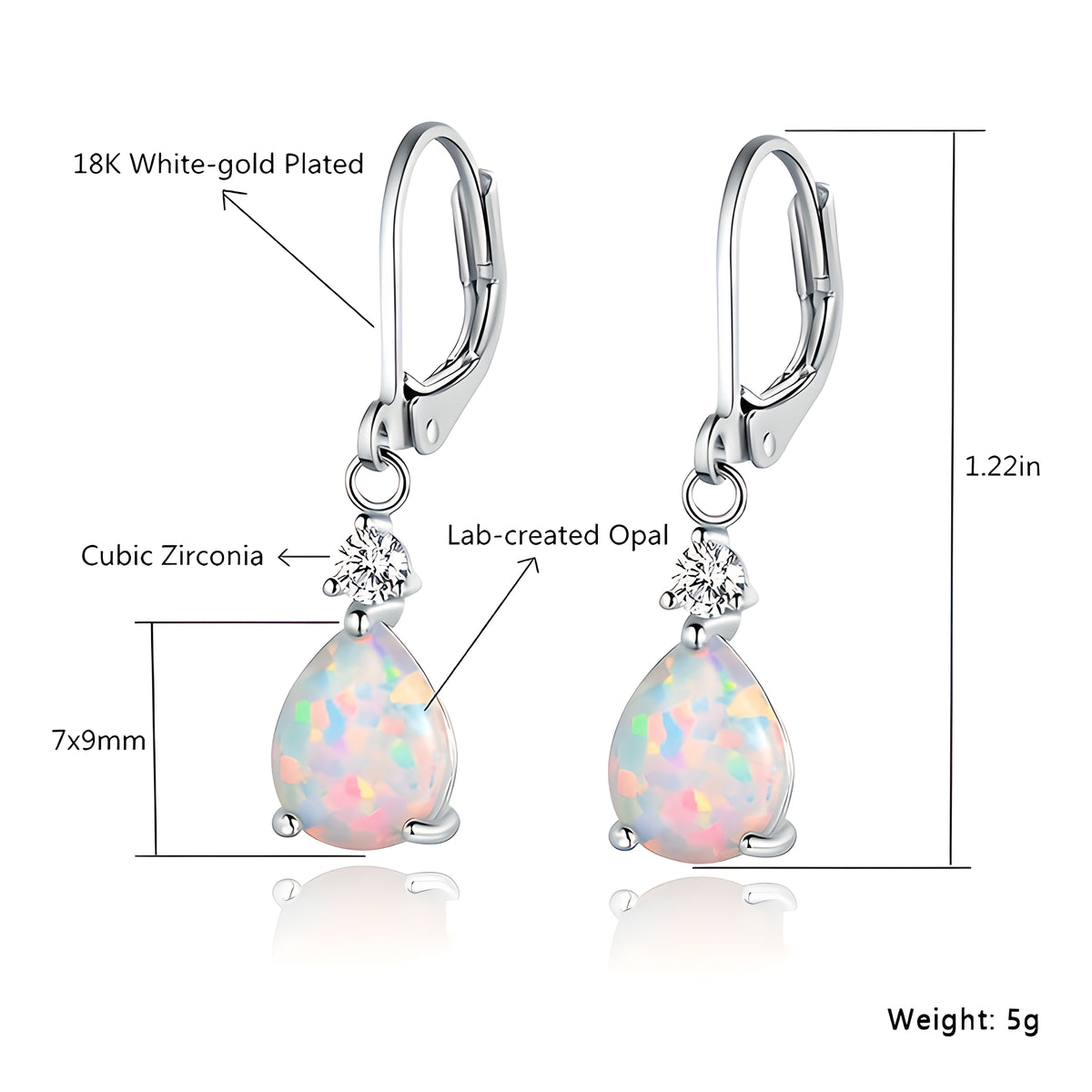 European Opal Princess Earrings