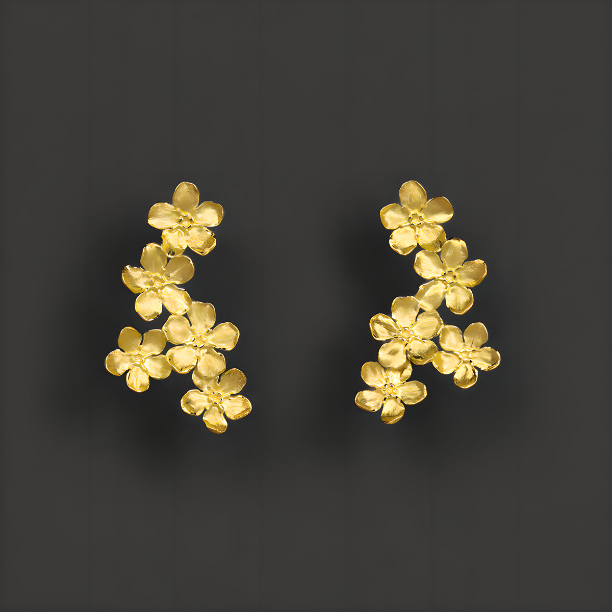 Forget Me Not Flower Earrings 925 Sterling Silver Romantic Literary Style