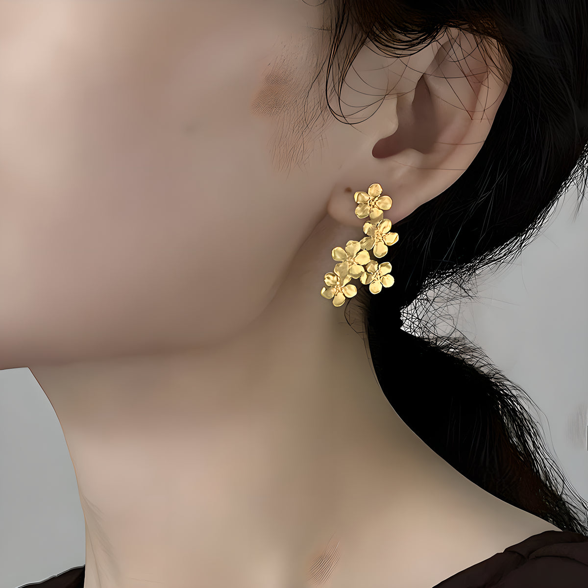 Forget Me Not Flower Earrings 925 Sterling Silver Romantic Literary Style