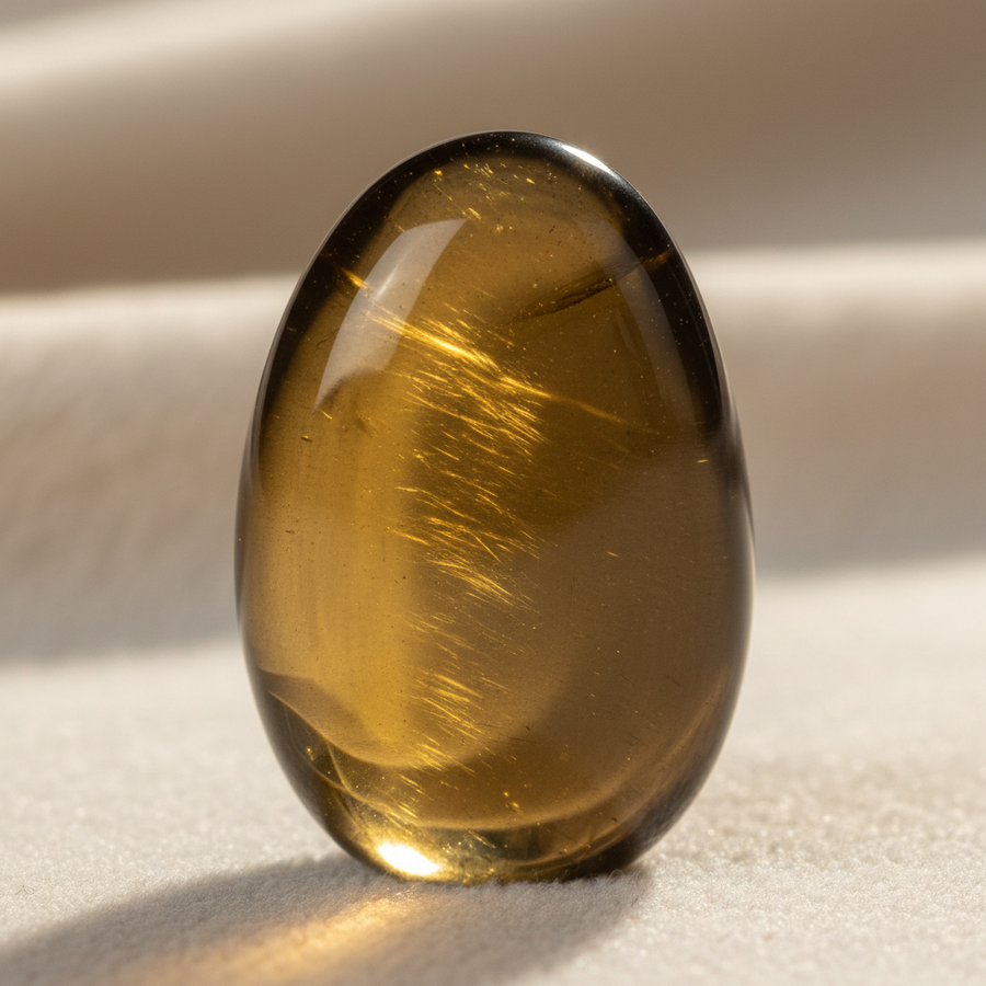 Golden Obsidian crystal close-up
