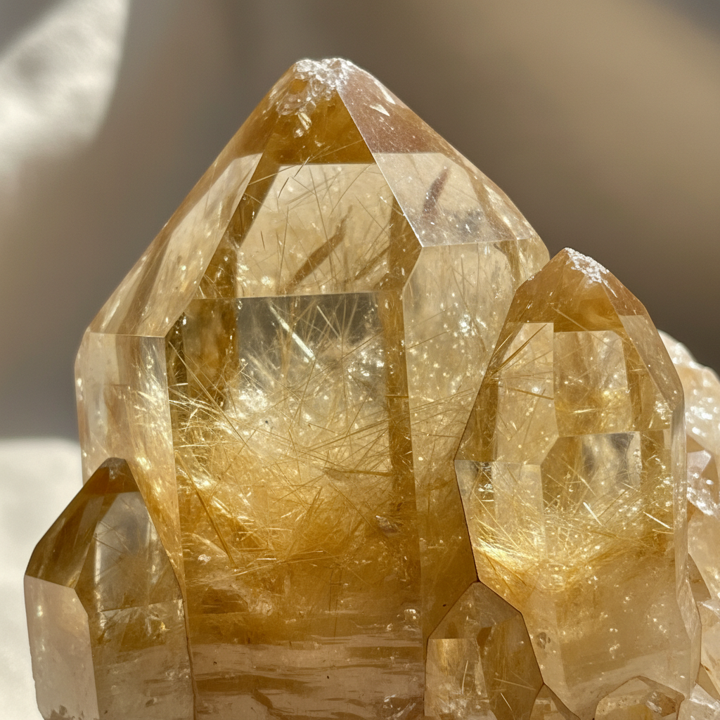 Golden Rutilated Quartz crystal