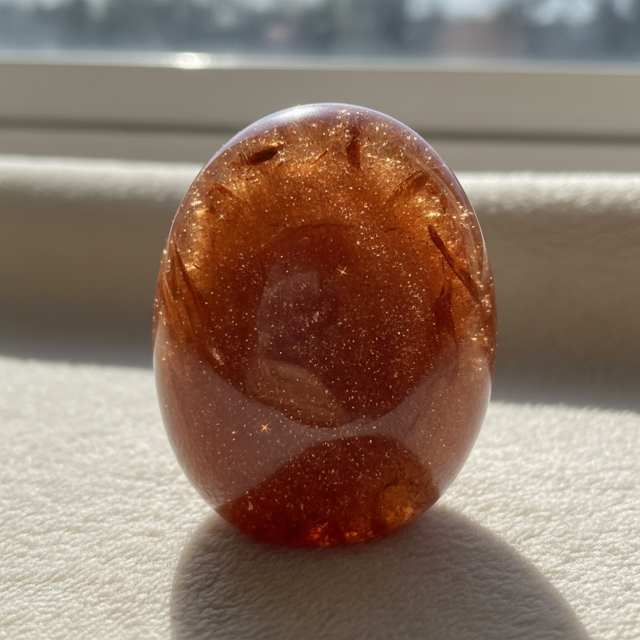 Goldstone crystal close-up