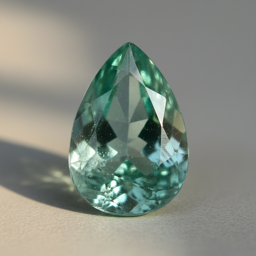 Green Apatite crystal close-up