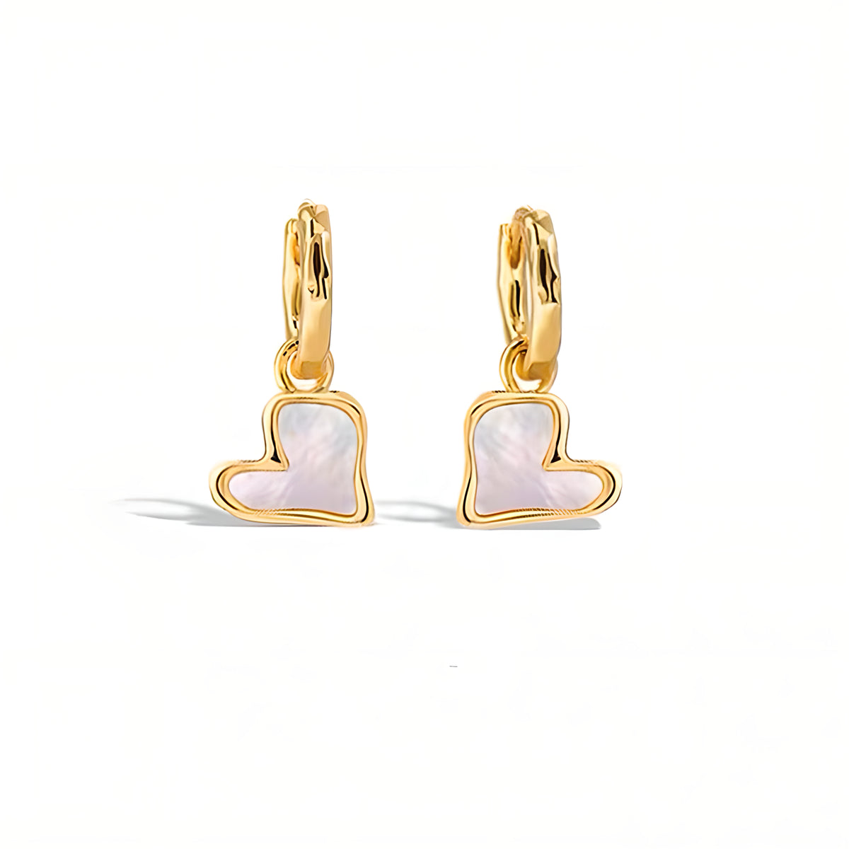 Heart-Shaped Pearl Earrings