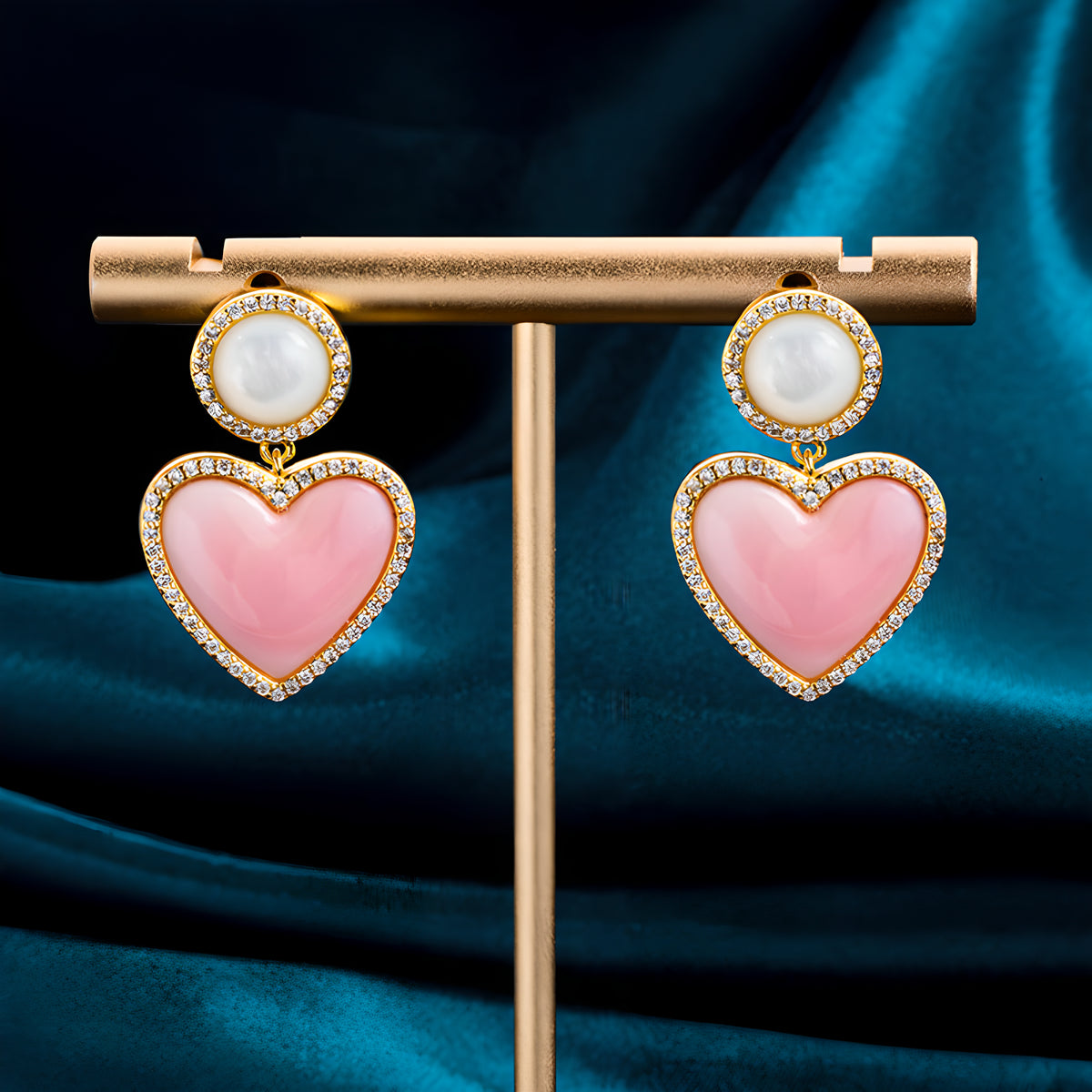 Heart Shell Stud Earrings