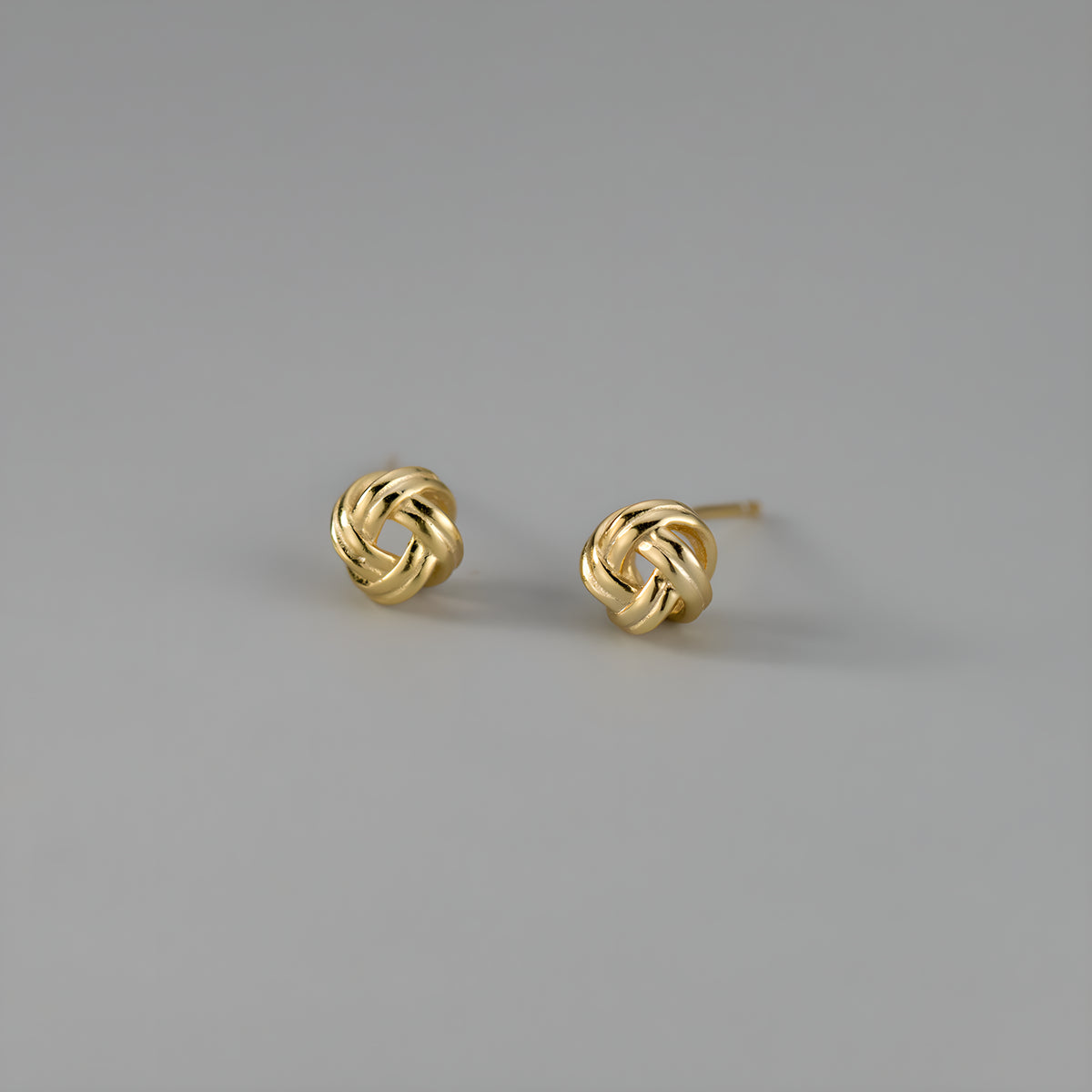 Hollow Yarn Knot Stud Earrings in S925 Sterling Silver