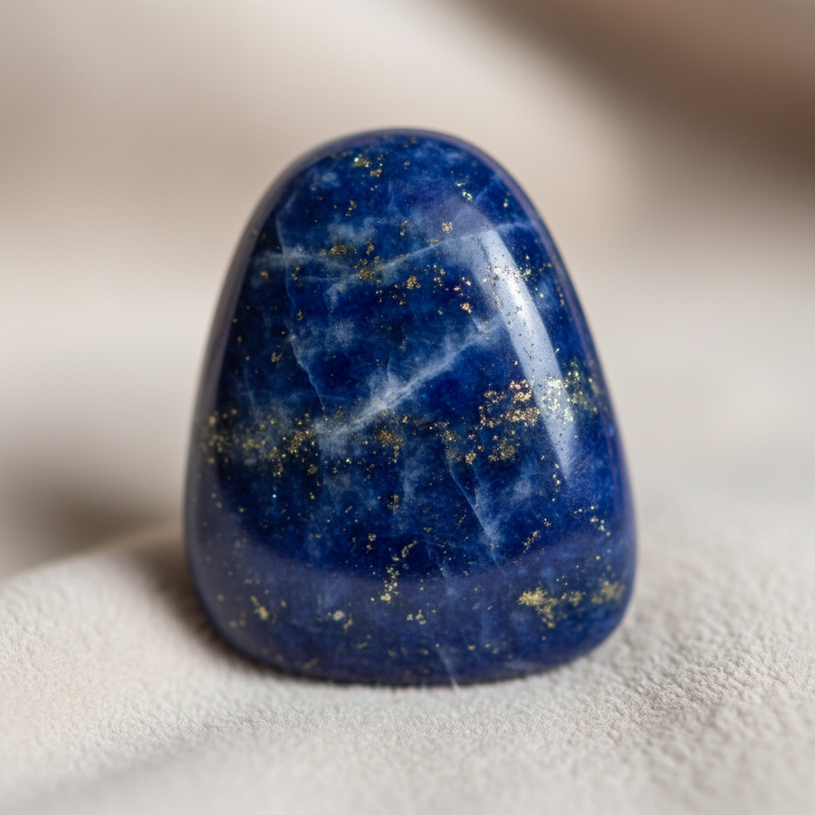 Lazurite crystal close-up