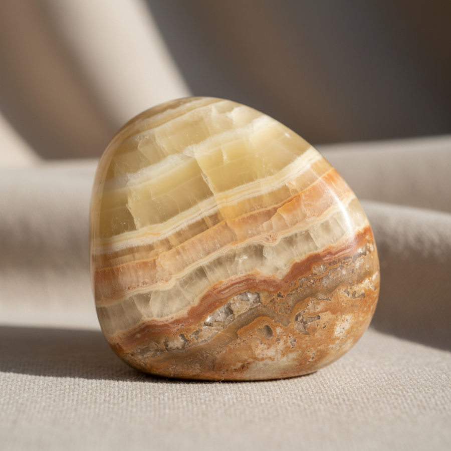 Lemon Calcite crystal close-up