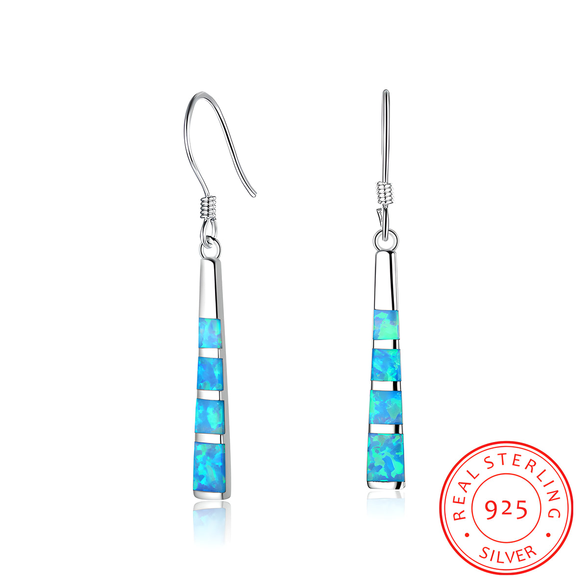 Luxury Vintage Tassel Synthetic Opal Drop Earrings
