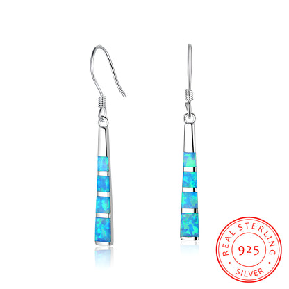 Luxury Vintage Tassel Synthetic Opal Drop Earrings