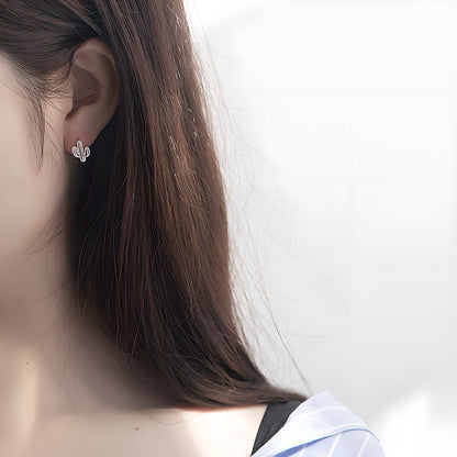 Minimalist Copper Cactus Stud Earrings